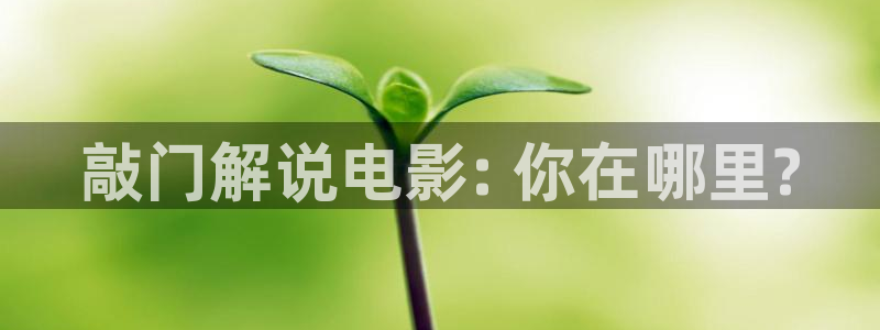 长风渡免费在线观看星辰影院：敲门解说电影: 你在哪里?